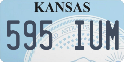 KS license plate 595IUM