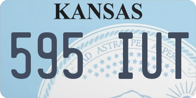 KS license plate 595IUT