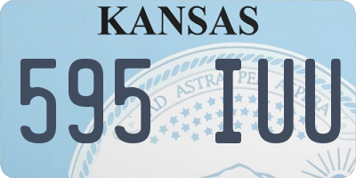 KS license plate 595IUU