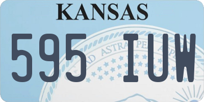 KS license plate 595IUW