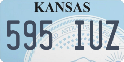 KS license plate 595IUZ