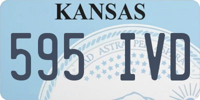 KS license plate 595IVD