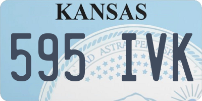 KS license plate 595IVK