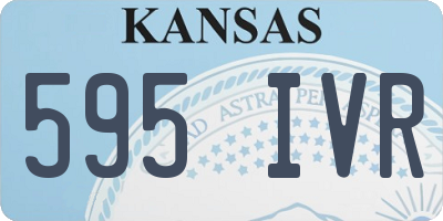 KS license plate 595IVR