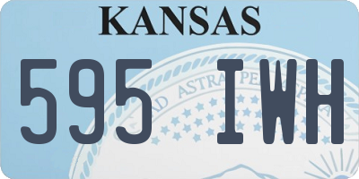 KS license plate 595IWH