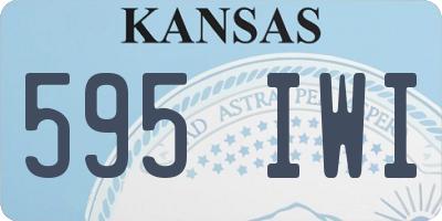 KS license plate 595IWI