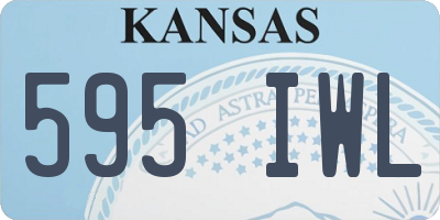 KS license plate 595IWL