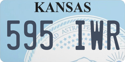 KS license plate 595IWR