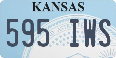 KS license plate 595IWS