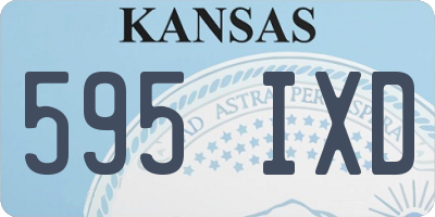 KS license plate 595IXD