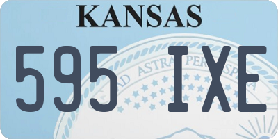 KS license plate 595IXE