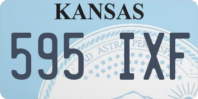 KS license plate 595IXF