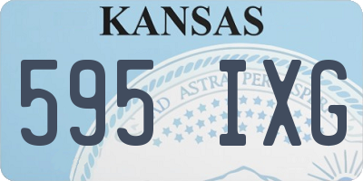 KS license plate 595IXG
