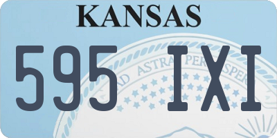KS license plate 595IXI