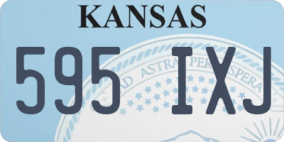 KS license plate 595IXJ