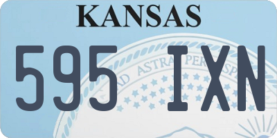 KS license plate 595IXN