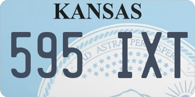 KS license plate 595IXT
