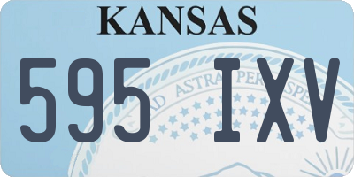 KS license plate 595IXV