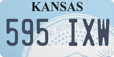 KS license plate 595IXW