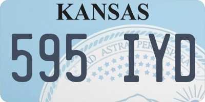 KS license plate 595IYD