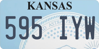 KS license plate 595IYW