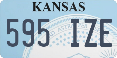 KS license plate 595IZE