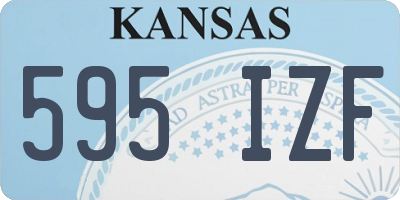 KS license plate 595IZF