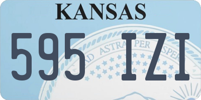 KS license plate 595IZI