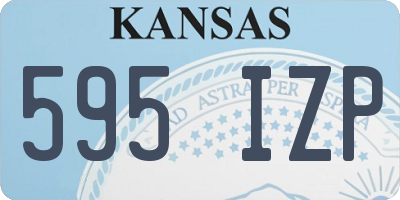 KS license plate 595IZP