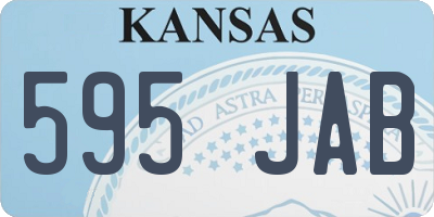 KS license plate 595JAB