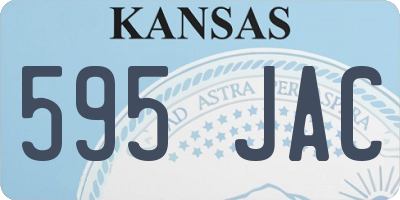 KS license plate 595JAC