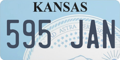 KS license plate 595JAN
