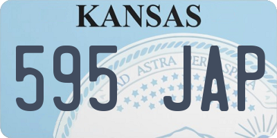 KS license plate 595JAP