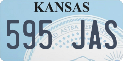 KS license plate 595JAS