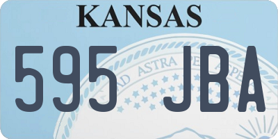 KS license plate 595JBA