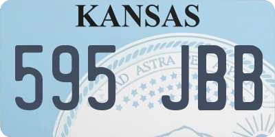 KS license plate 595JBB