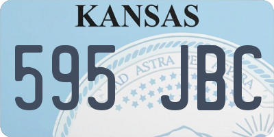 KS license plate 595JBC