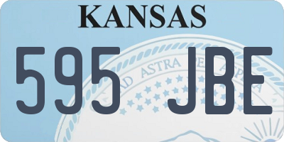 KS license plate 595JBE