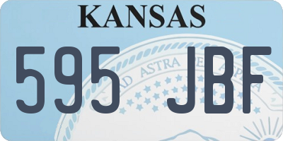 KS license plate 595JBF