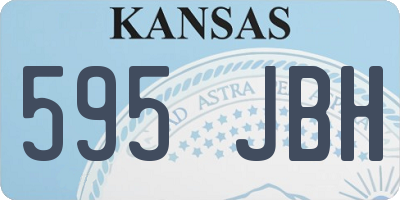 KS license plate 595JBH