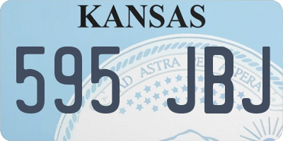KS license plate 595JBJ