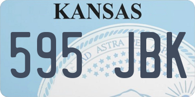 KS license plate 595JBK