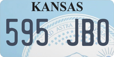 KS license plate 595JBO