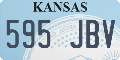 KS license plate 595JBV