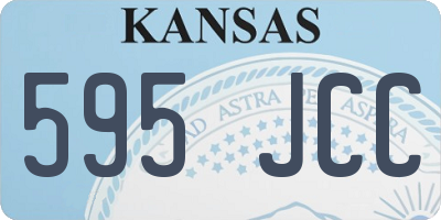 KS license plate 595JCC