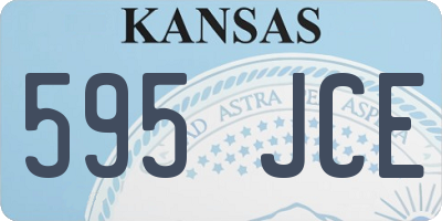 KS license plate 595JCE
