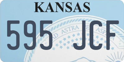 KS license plate 595JCF