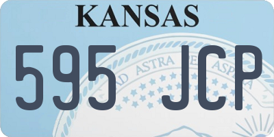 KS license plate 595JCP