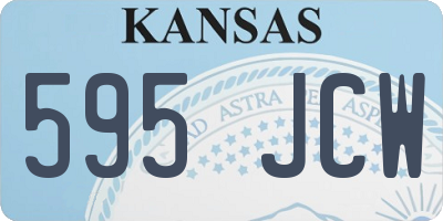 KS license plate 595JCW