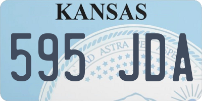 KS license plate 595JDA